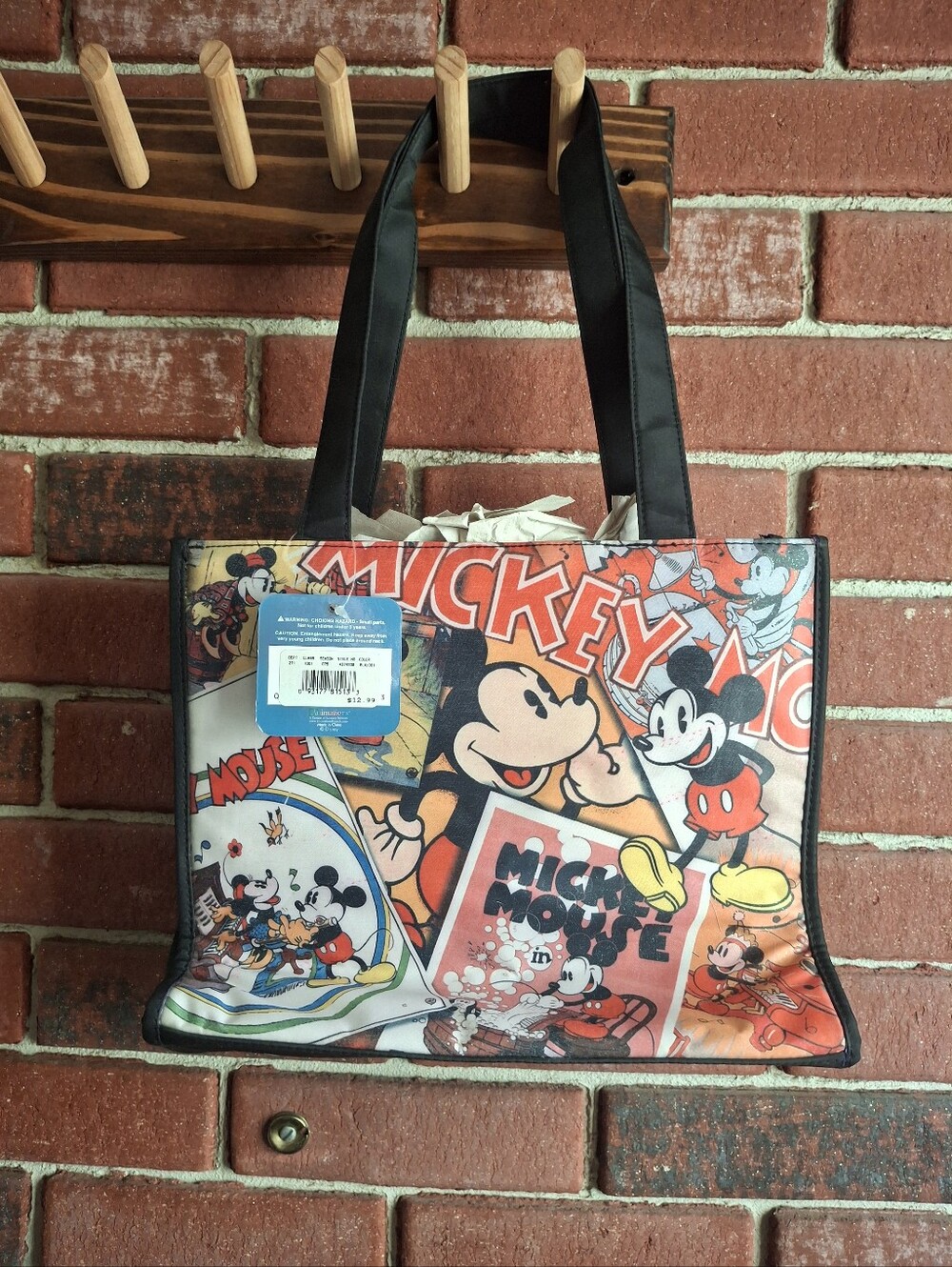 Vintage Mickey Mouse Comic Collage Tote Bag - Multicolor